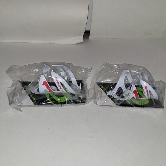 2 Cannondale C Bicycle Water Bottle Cages White/Red for you bicycle bike - Picture 2 of 12